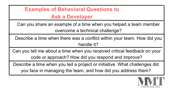Best strategies for interviewing and vetting developers 3 Behavioral and Cultural Fit Interviews