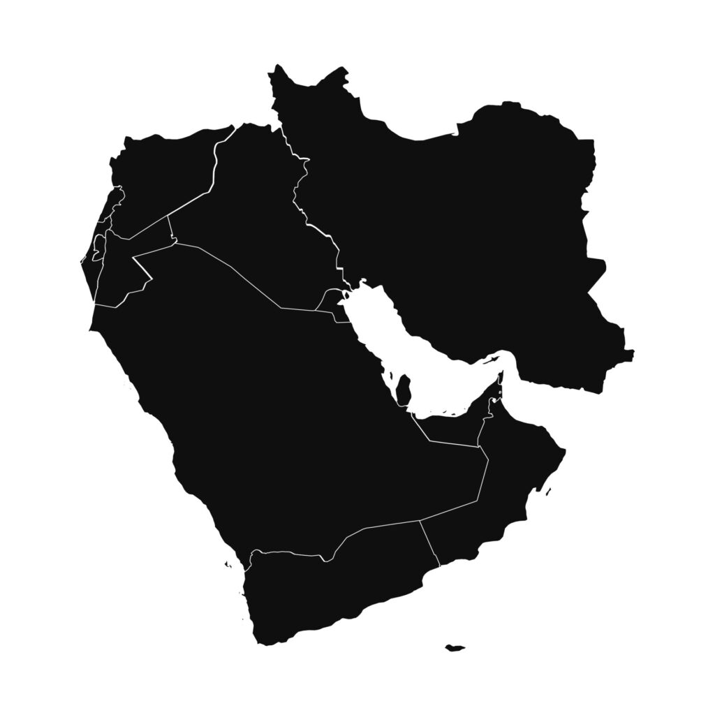 MVP Development Services Middle East 1 vecteezy abstract middle east silhouette detailed map 25843411